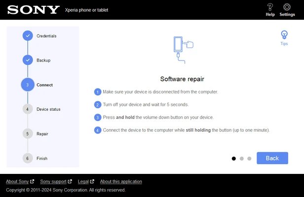 Xperia Companion 26.6.1 for Mac screenshot 1
