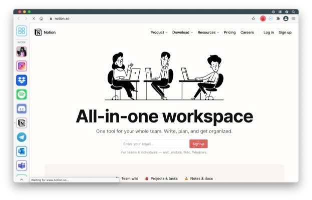 Wavebox 10.149.2.69 for Mac screenshot 1