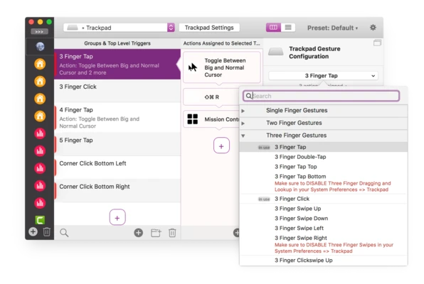 BetterTouchTool 6.563 for Mac screenshot 1