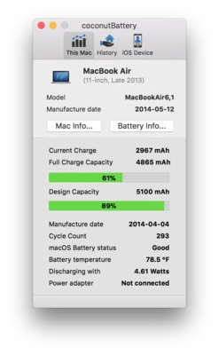 coconutBattery 4.3.3 for Mac screenshot 1