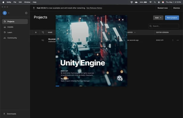 Unity 6000.4.11 for Mac screenshot 1