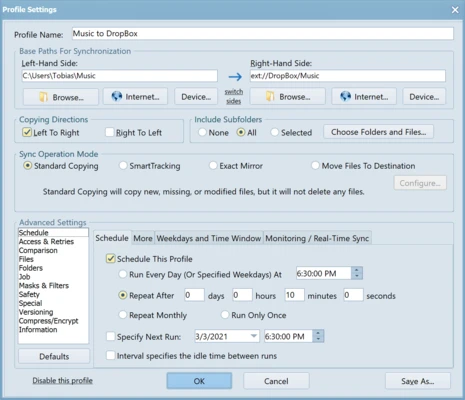 Syncovery 11.15.15 for Mac screenshot 1