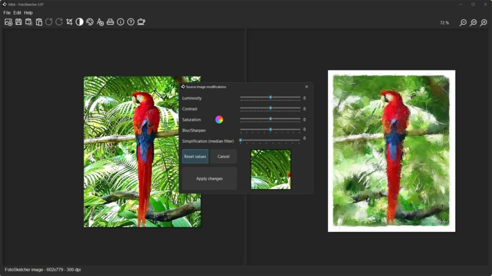 FotoSketcher 4.30 screenshot 1