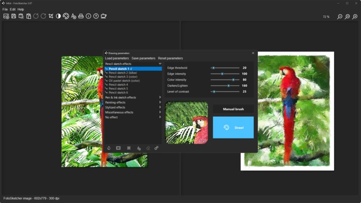 FotoSketcher 4.30 screenshot 1