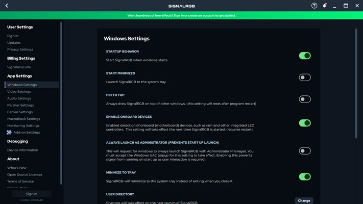 SignalRGB 2.5.70 screenshot 1