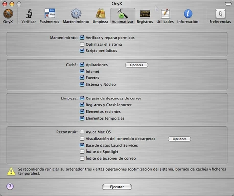 OnyX 5.0.1 for Mac screenshot 1