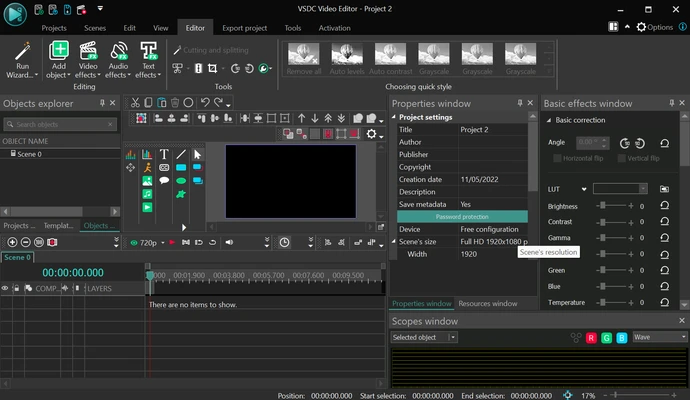 VSDC Free Video Editor 11.2.1.720 (64-bit) screenshot 1