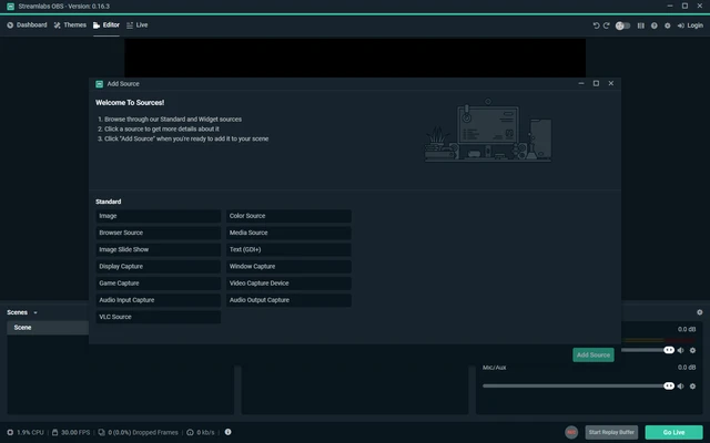Streamlabs OBS 1.21.4 screenshot 1
