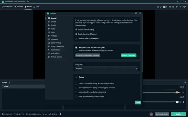 Streamlabs OBS 1.21.4 screenshot 1