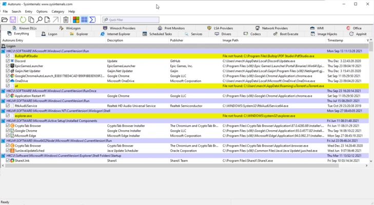 Autoruns 14.3 screenshot 1