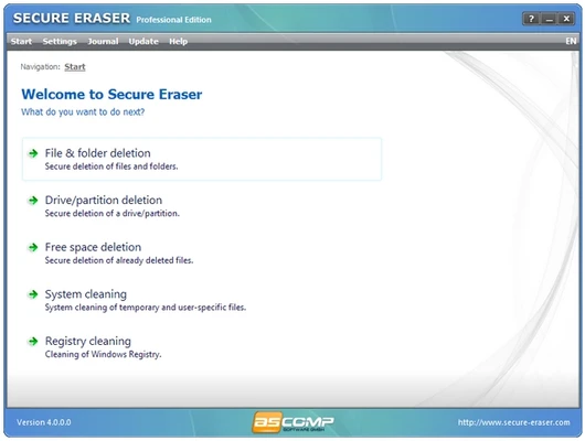 Secure Eraser 7.103 screenshot 1