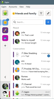Gajim 2.4.7 screenshot 1
