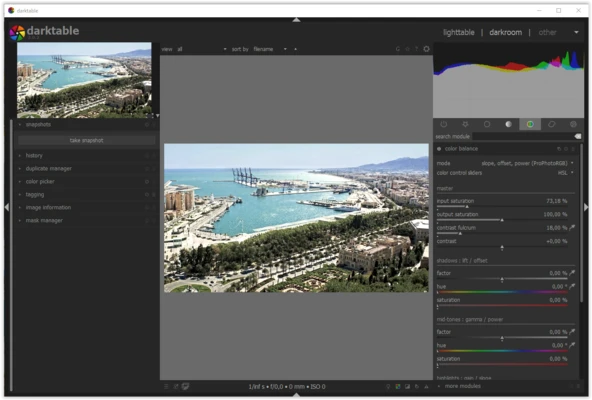 Darktable 5.6.0 screenshot 1