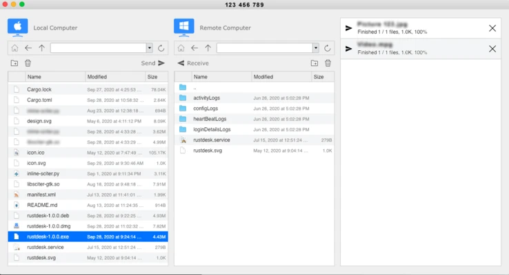 RustDesk 1.4.8 screenshot 1
