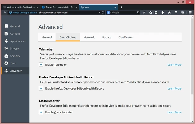 Firefox Developer Edition 153.0b8 (64-bit) screenshot 1