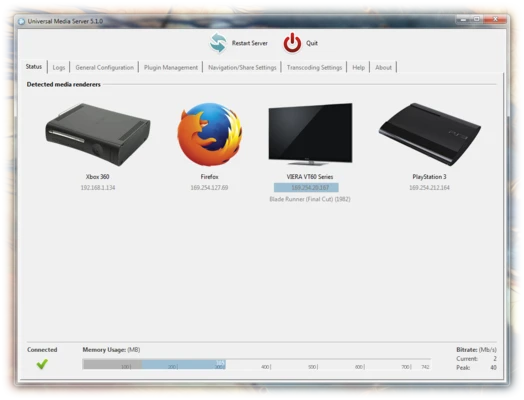 Universal Media Server 15.7.0 screenshot 1
