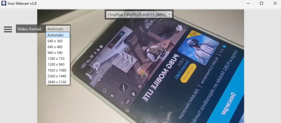 Iriun Webcam 2.9.7 screenshot 1