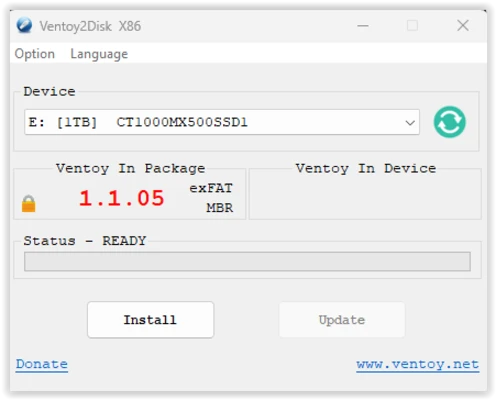 Ventoy 1.1.17 screenshot 1