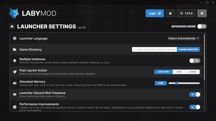 LabyMod 4.6.11 screenshot 1