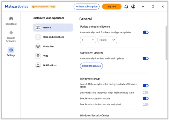 Malwarebytes Premium 5.6.3 screenshot 1