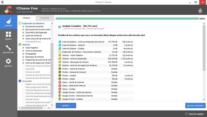 CCleaner Free 7.10.1464 screenshot 1