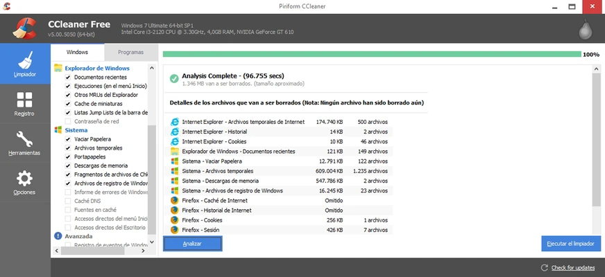 CCleaner Free 7.10.1464 screenshot 1