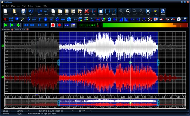 GoldWave 7.05 screenshot 1