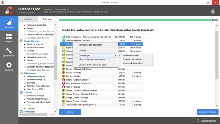 CCleaner Free 7.10.1464 screenshot 1