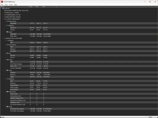 HWMonitor 1.67 screenshot 1