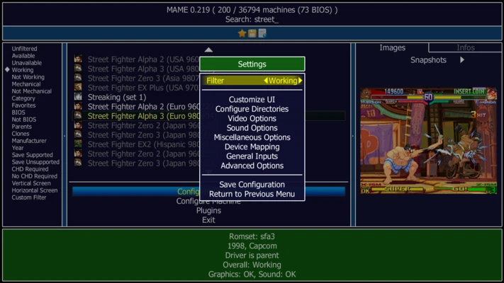 MAME 0.289 (32-bit) screenshot 1