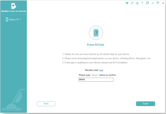 MobiKin Eraser for Android 5.1.10 screenshot 1