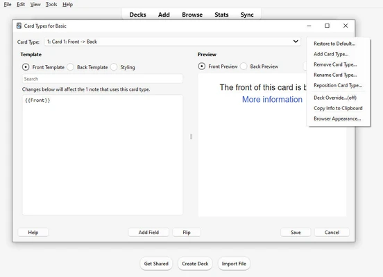 Anki 26.08 screenshot 1