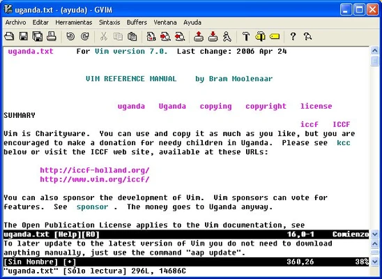 Vim 9.2.0894 screenshot 1