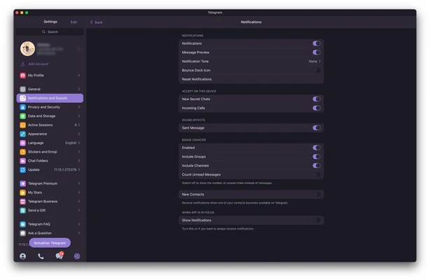 Telegram for Desktop 7.0.7 screenshot 1