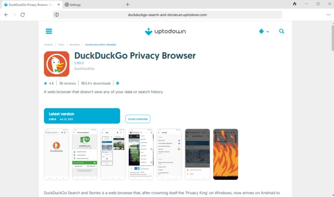 DuckDuckGo 0.168.2 screenshot 1