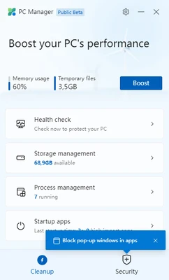 Microsoft PC Manager 3.22.3.0 screenshot 1
