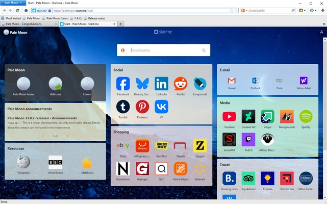 Pale Moon 34.3.2 (64-bit) screenshot 1