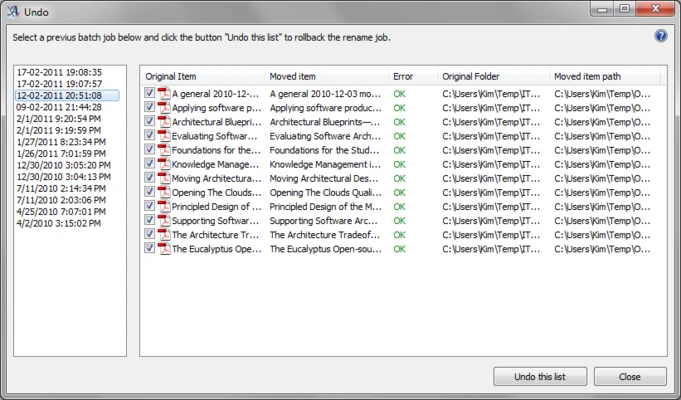 Advanced Renamer 4.24 screenshot 1