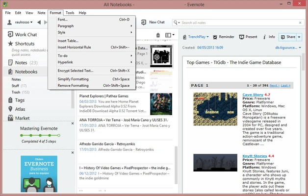 Evernote 11.28.2 screenshot 1
