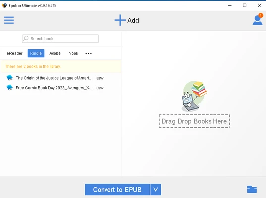 Epubor Ultimate eBook Converter 3.0.16.683 screenshot 1