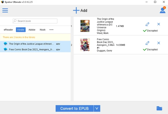Epubor Ultimate eBook Converter 3.0.16.683 screenshot 1