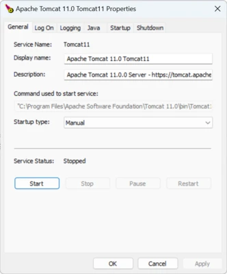 Apache Tomcat 11.0.25 screenshot 1