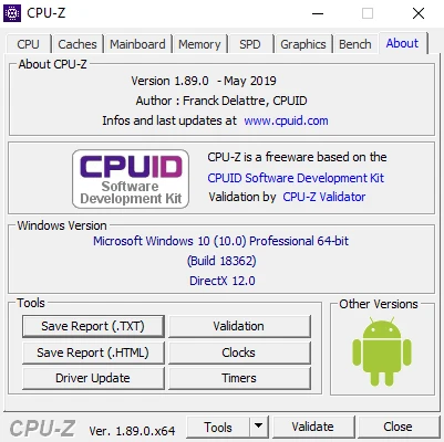 CPU-Z 2.21.0 screenshot 1