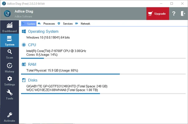 Adlice Diag 4.0.7 screenshot 1