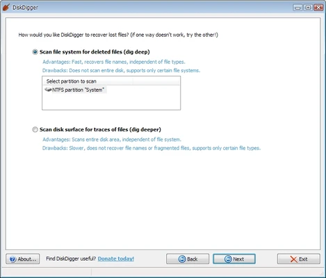 DiskDigger 2.3.59.4493 screenshot 1
