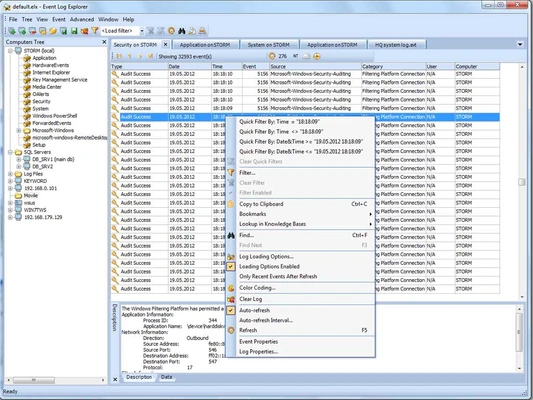 Event Log Explorer 5.8.3 screenshot 1
