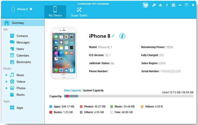 Coolmuster iOS Assistant 4.6.38 screenshot 1