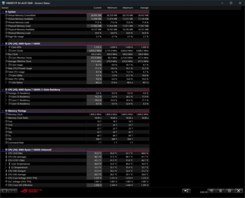HWiNFO64 8.52 screenshot 1