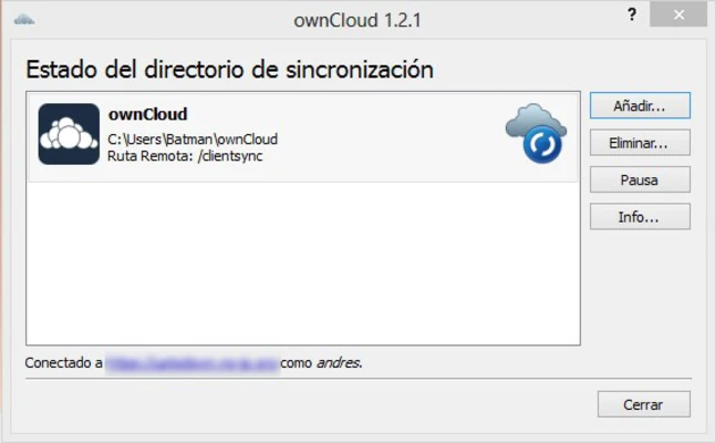 ownCloud 7.1.1 screenshot 1