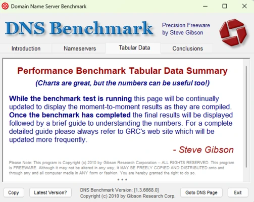 DNS Benchmark 2.0 screenshot 1